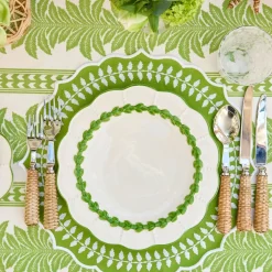Green Laurel Dinner Plates (Set of 4)