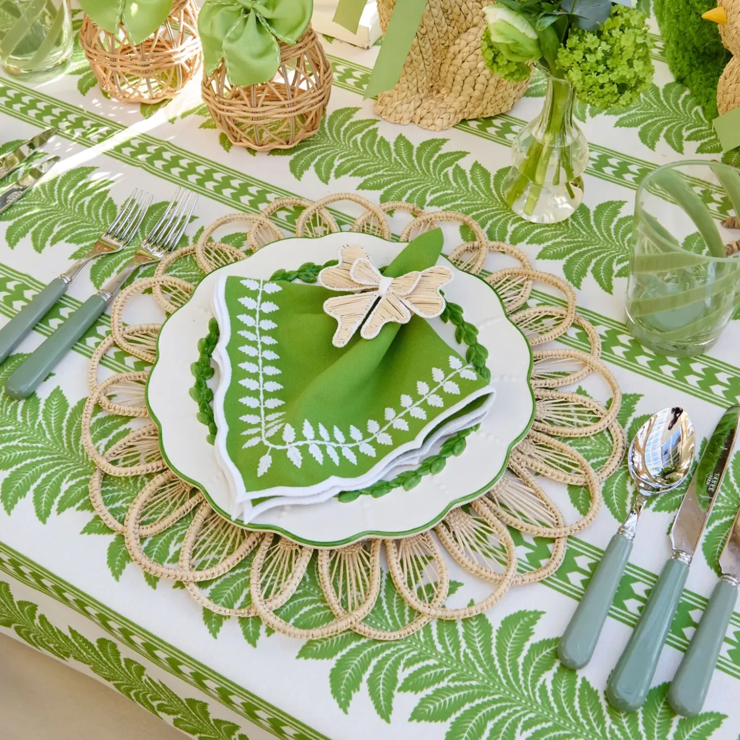 Green Laurel Starter Plates (Set of 4)