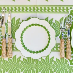 Green Laurel Starter Plates (Set of 4)