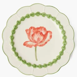 Green Laurel Tulip Dinner Plate