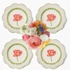 Green Laurel Tulip Starter Plates (Set of 4)