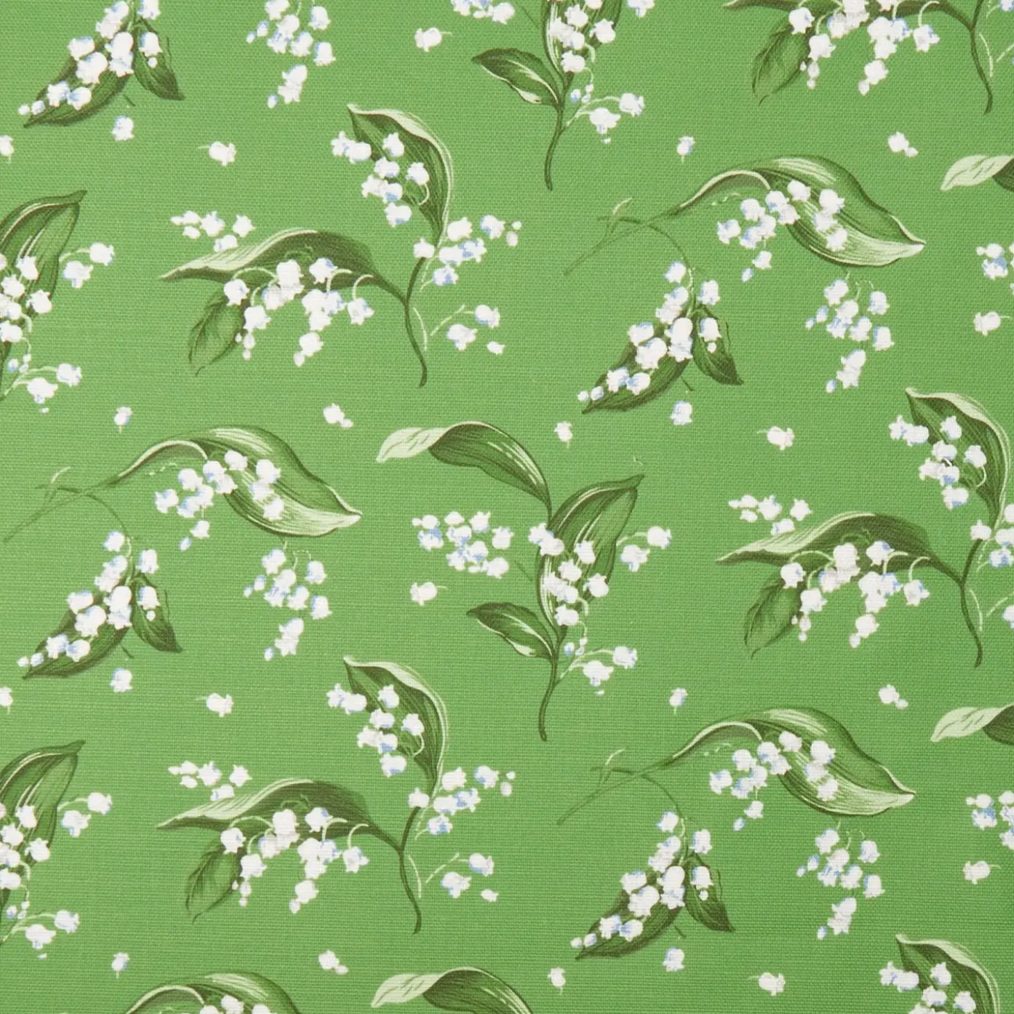 Green Lily of the Valley Fabric