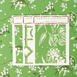 Green Lily of the Valley Fabric