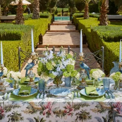 Green Linen Palm Tree Napkins (Set of 4)