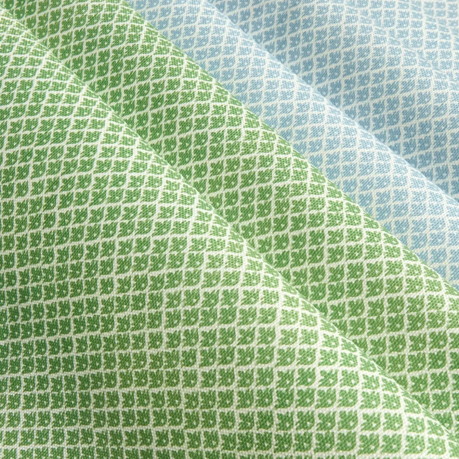 Green Lotus Flower Fabric