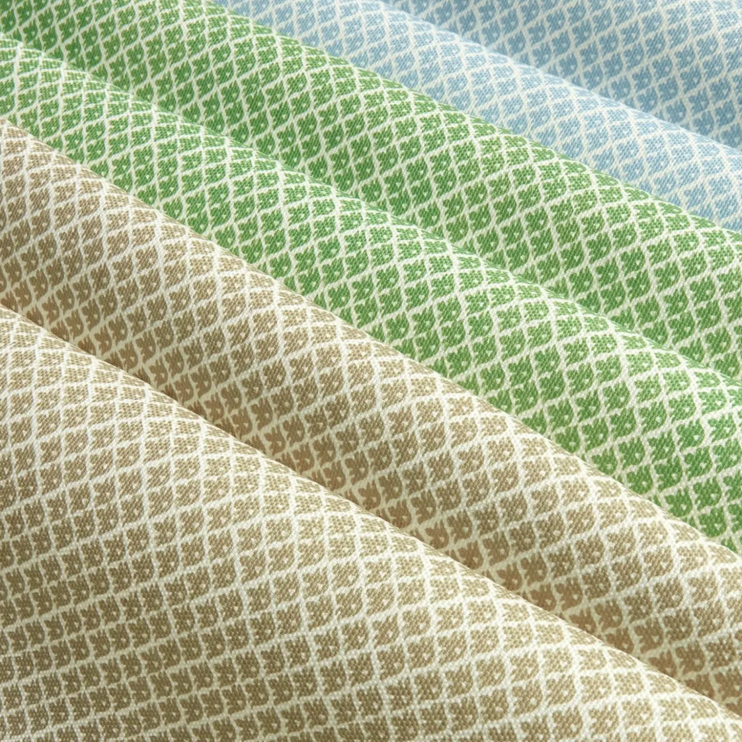 Green Lotus Flower Fabric