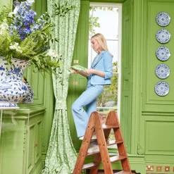 Green Pagoda Garden Fabric