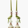 Green Parrot Candle Holder (Pair)