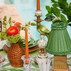 Green Parrot Candle Holder (Pair)