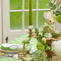 Green Parrot Candle Holder (Pair)