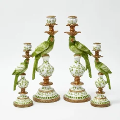 Green Parrot Candle Set