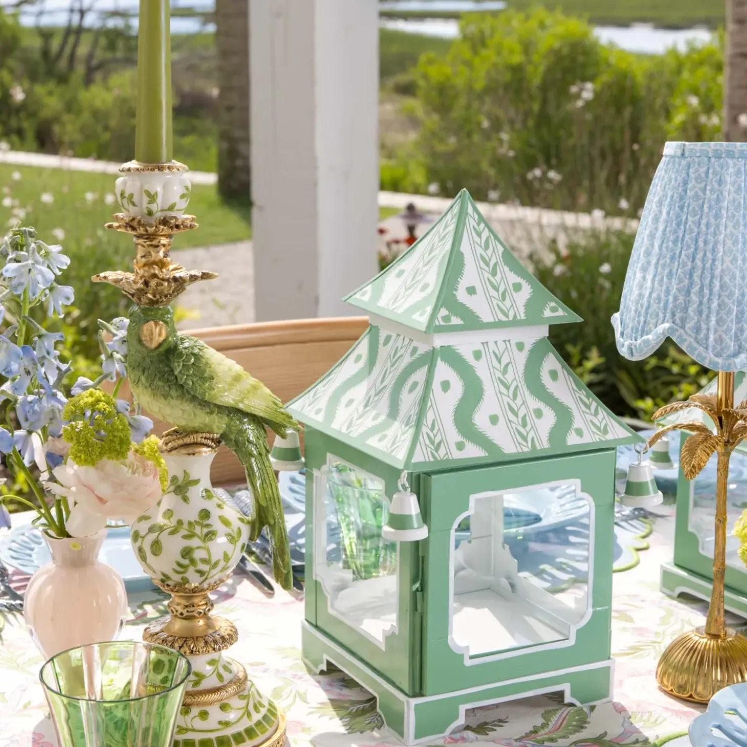 Green Parrot Candle Set