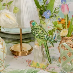 Green Porcelain Parrot (Pair)
