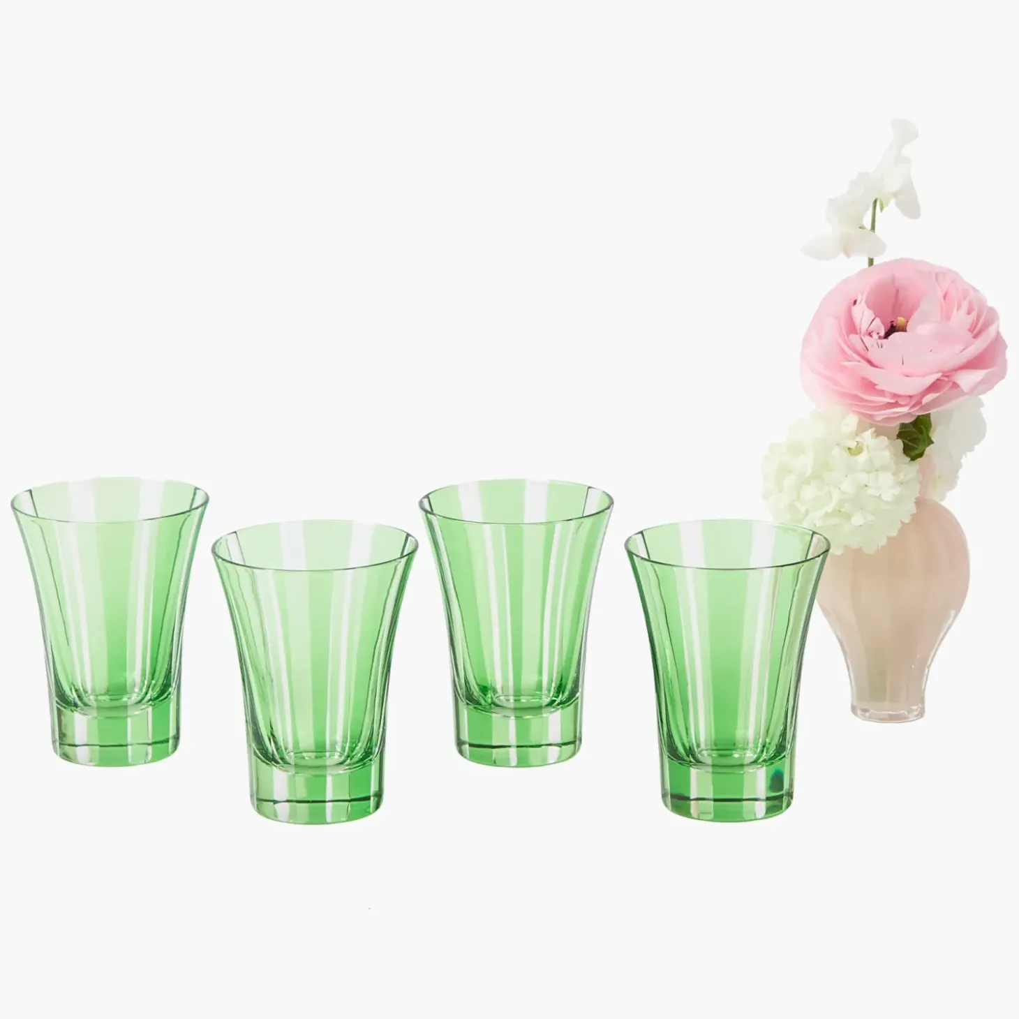 Green Positano Glasses (Set of 4)