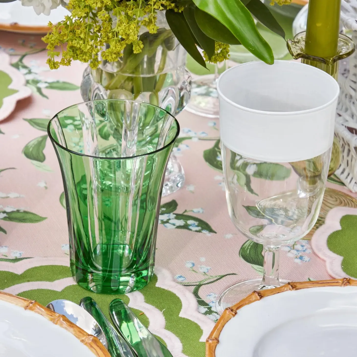 Green Positano Glasses (Set of 4)