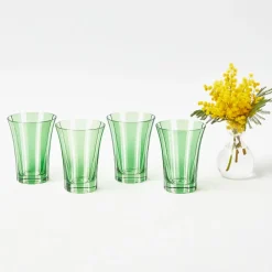 Green Positano Glasses (Set of 4)