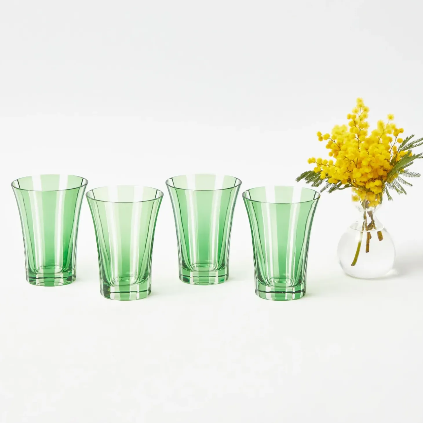 Green Positano Glasses (Set of 4)