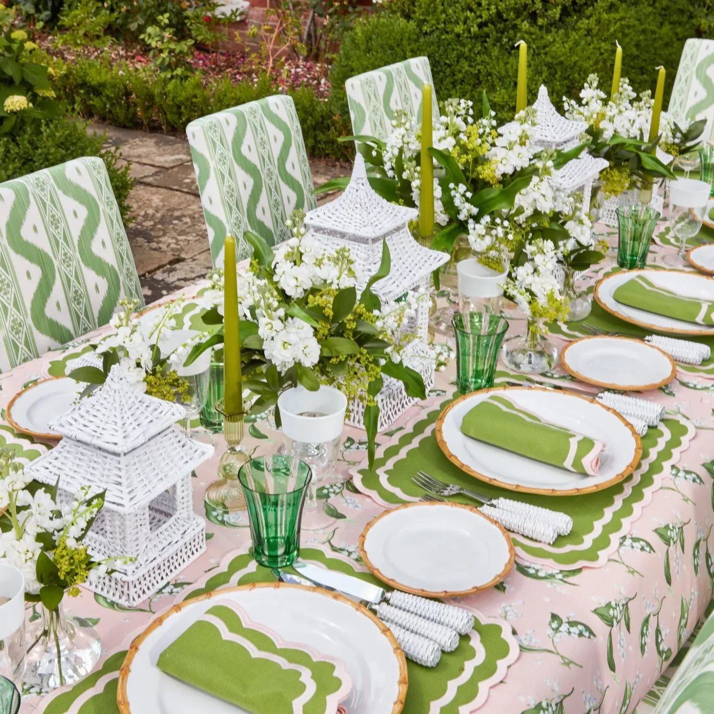 Green Positano Glasses (Set of 4)