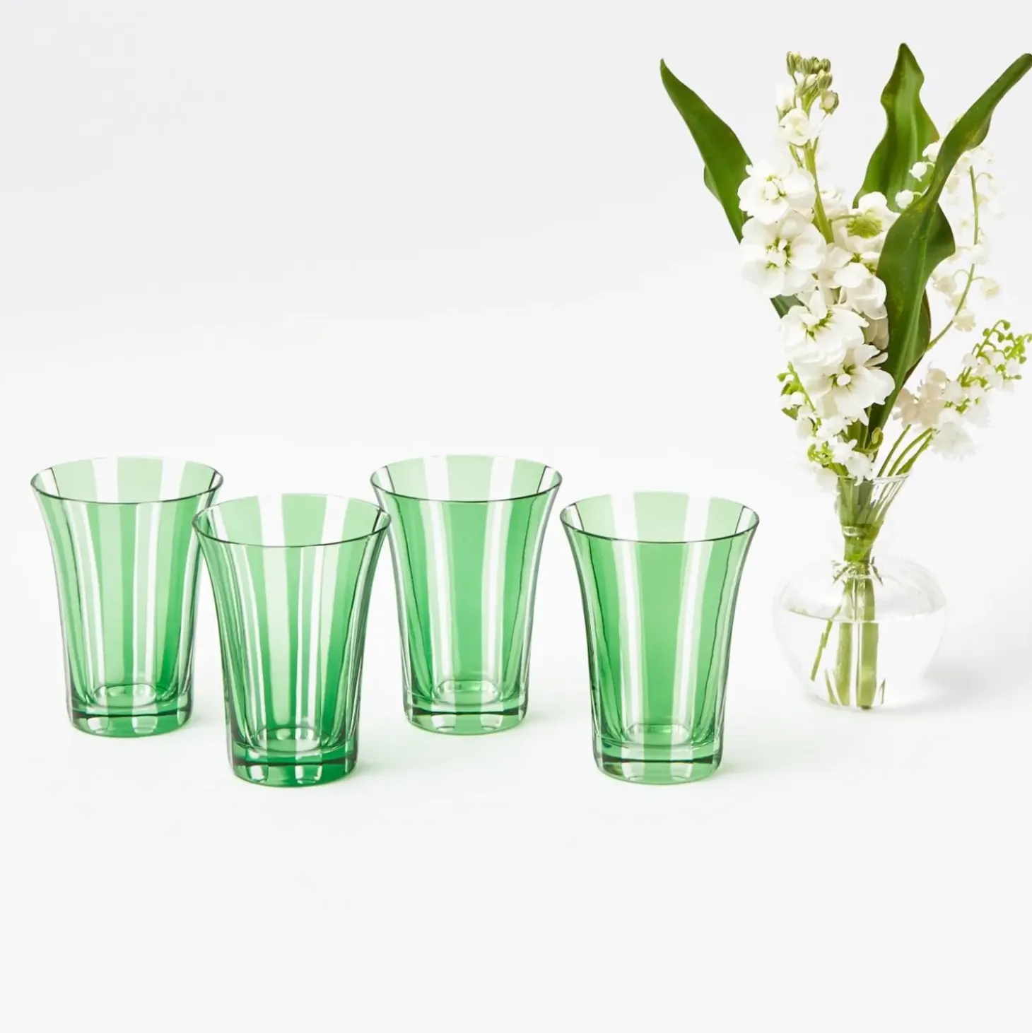 Green Positano Glasses (Set of 4)