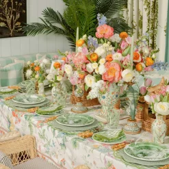 Green Scalloped Rattan Charger Plates (Set of 4)