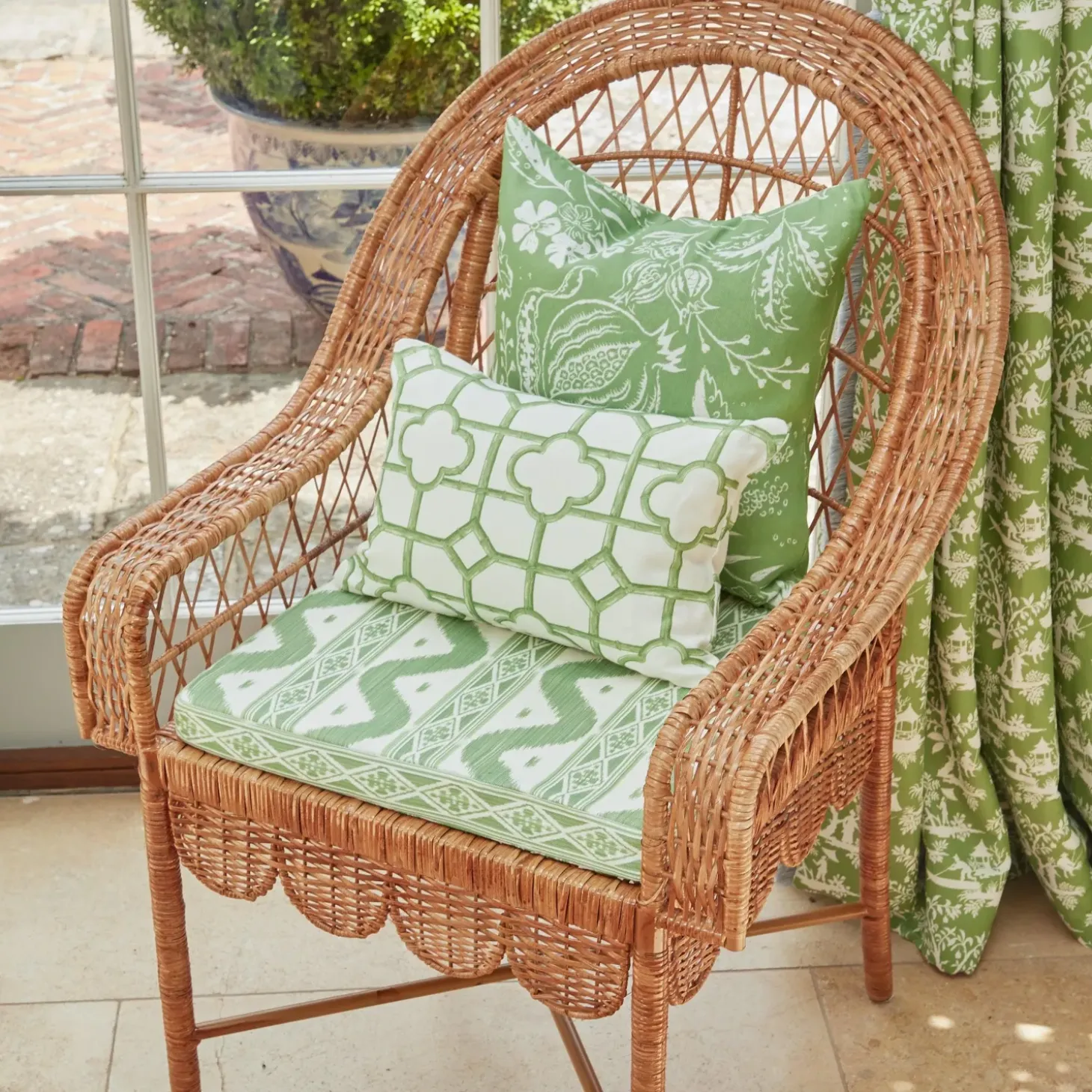 Green Shaded Bamboo Fabric