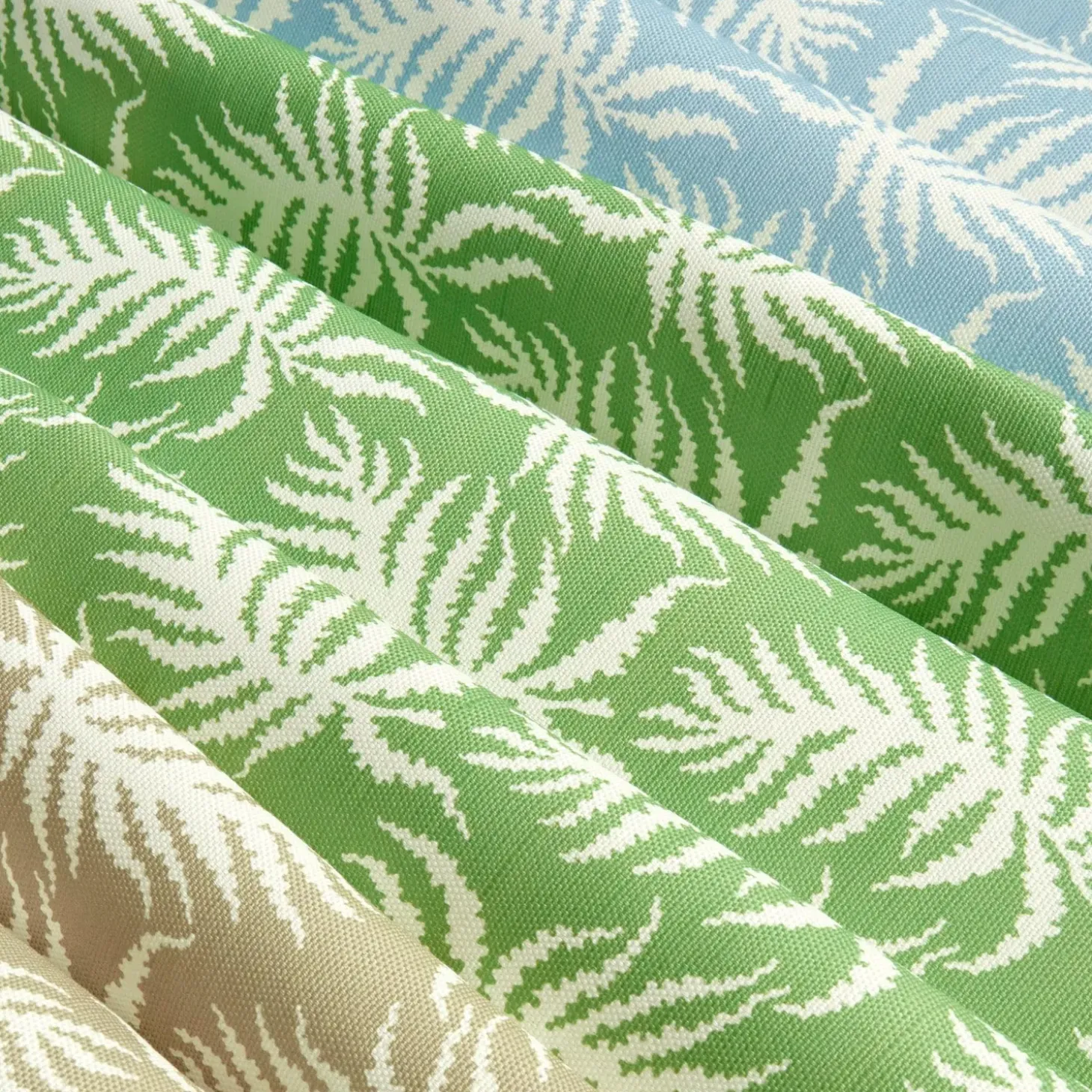 Green Trailing Ferns Fabric