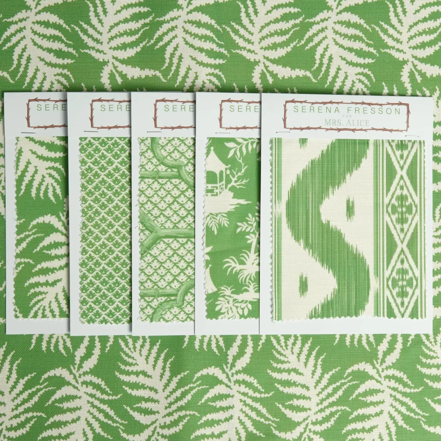 Green Trailing Ferns Fabric