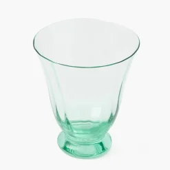Green Tulip Water Glasses (Set of 4)