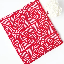 Gretel Applique Red Tablecloth