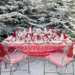 Gretel Applique Red Tablecloth