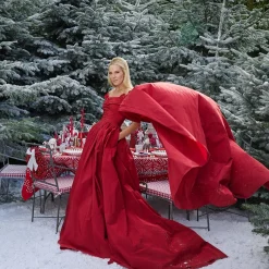 Gretel Applique Red Tablecloth