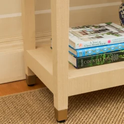 Gwendolyn Grasscloth Console Table