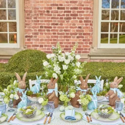 Hand Painted Green & Blue Pastel Eggs (Set of 4)
