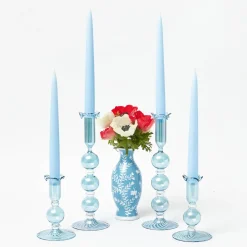 Handmade Ice Blue Candles (Set of 8)
