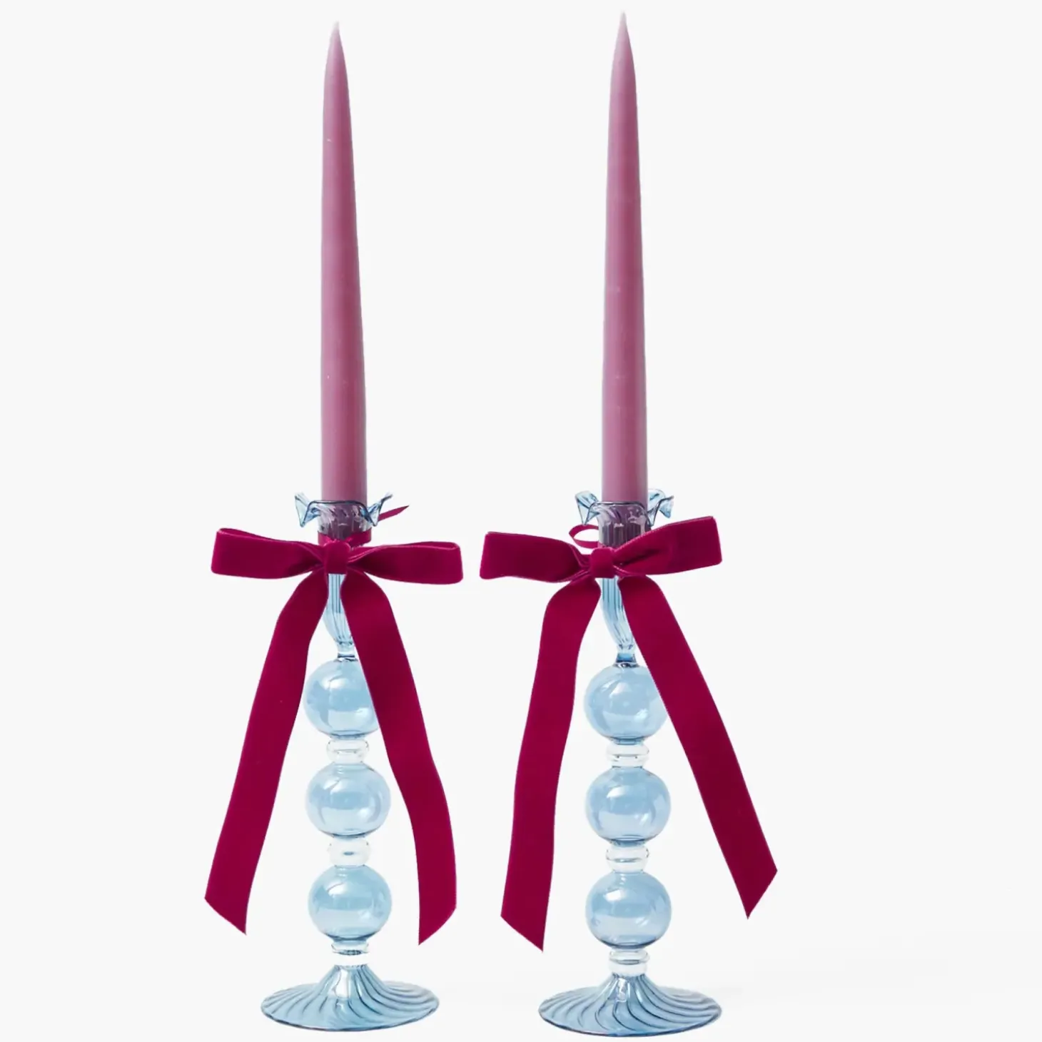 Handmade Purple Candles (Set of 8)