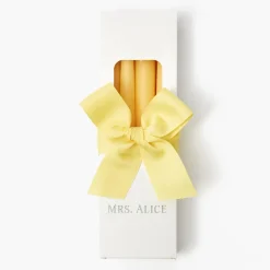 Handmade Soft Yellow Candles (Set of 8)