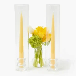 Handmade Soft Yellow Candles (Set of 8)