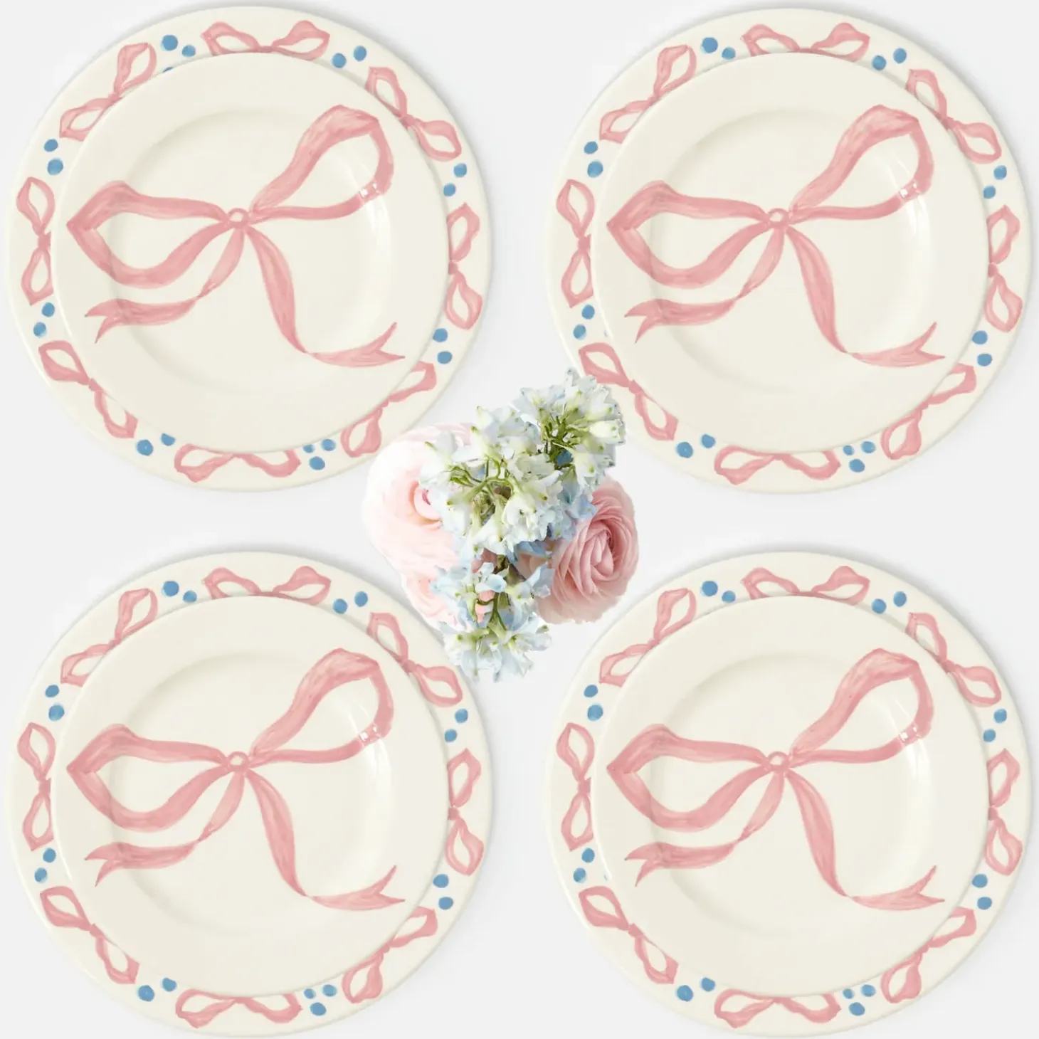 Harley's Bow Dinner & Starter Plates (Set of 8)