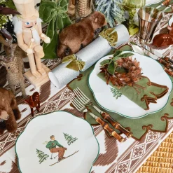 Heidi & Hans Skier Dinner & Starter Plates (Set of 8)