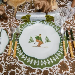 Heidi & Hans Skier Dinner & Starter Plates (Set of 8)