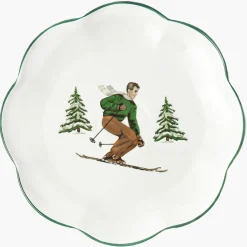 Heidi & Hans Skier Dinner & Starter Plates (Set of 8)