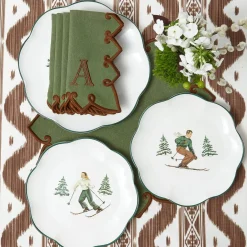 Heidi & Hans Skier Dinner Plate  (Set of 4)
