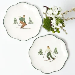 Heidi & Hans Skier Dinner Plate  (Set of 4)