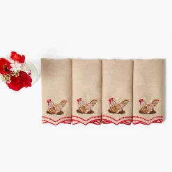 Henrietta Hen Linen Napkins (Set of 4)