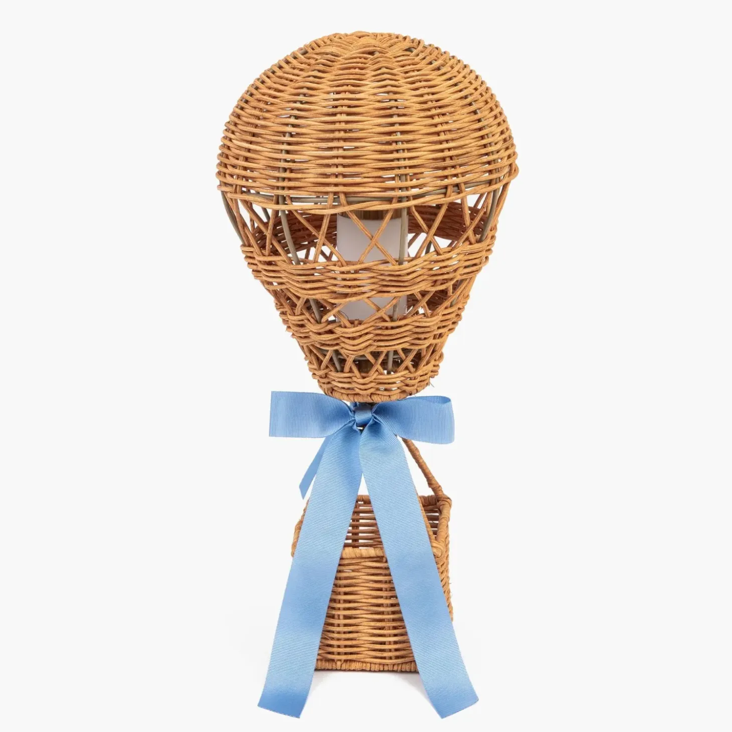 Hot Air Balloon Rechargeable Lamp with Blue Bow