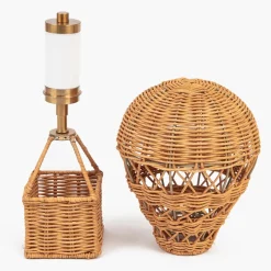 Hot Air Balloon Rechargeable Lamp with Blue Bow