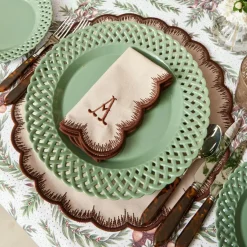 Isabella Taupe & Chocolate Napkins (Set of 4)