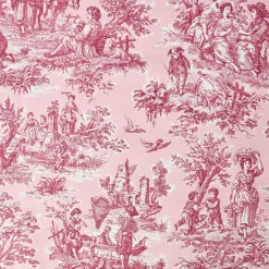 Isla Pink Toile Tablecloth