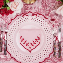 Isla Pink Toile Tablecloth