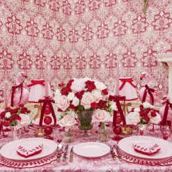 Isla Pink Toile Tablecloth